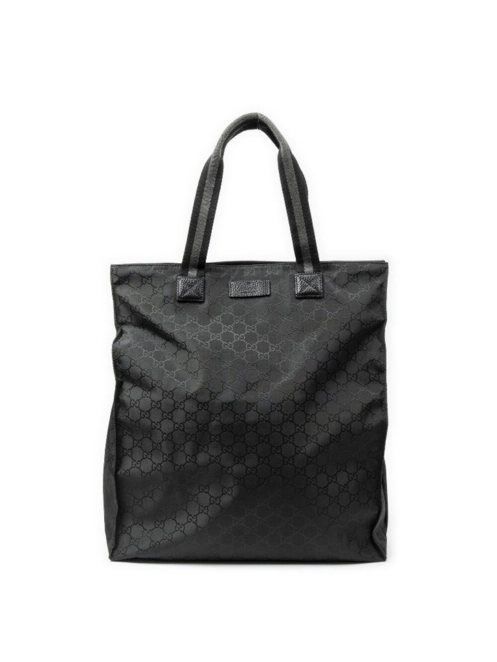 Gucci Vertical Tote Black GG Nylon Canvas